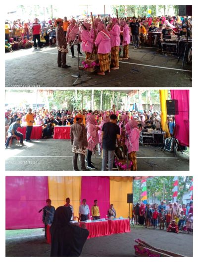 LOMBA GOJEG LESUNG IBU-IBU PKK DESA NGABEAN HUT RI KE-77